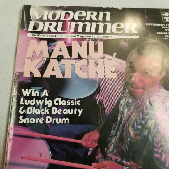 Dec. 1987 Modern Drummer Manu Katche, Steve Houghton, neil Peart Tuning - Picture 3 of 9